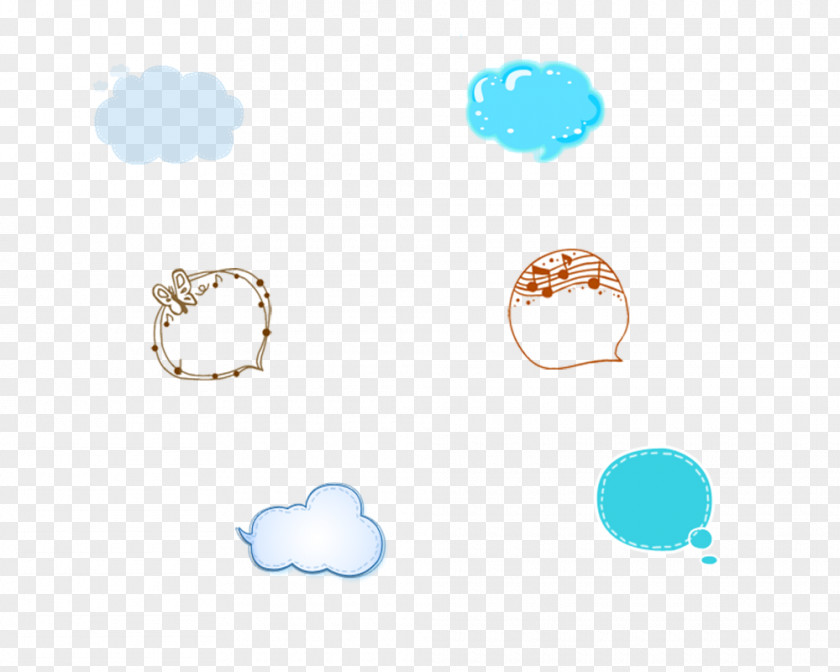 Cute Cloud Download Speech Balloon PNG