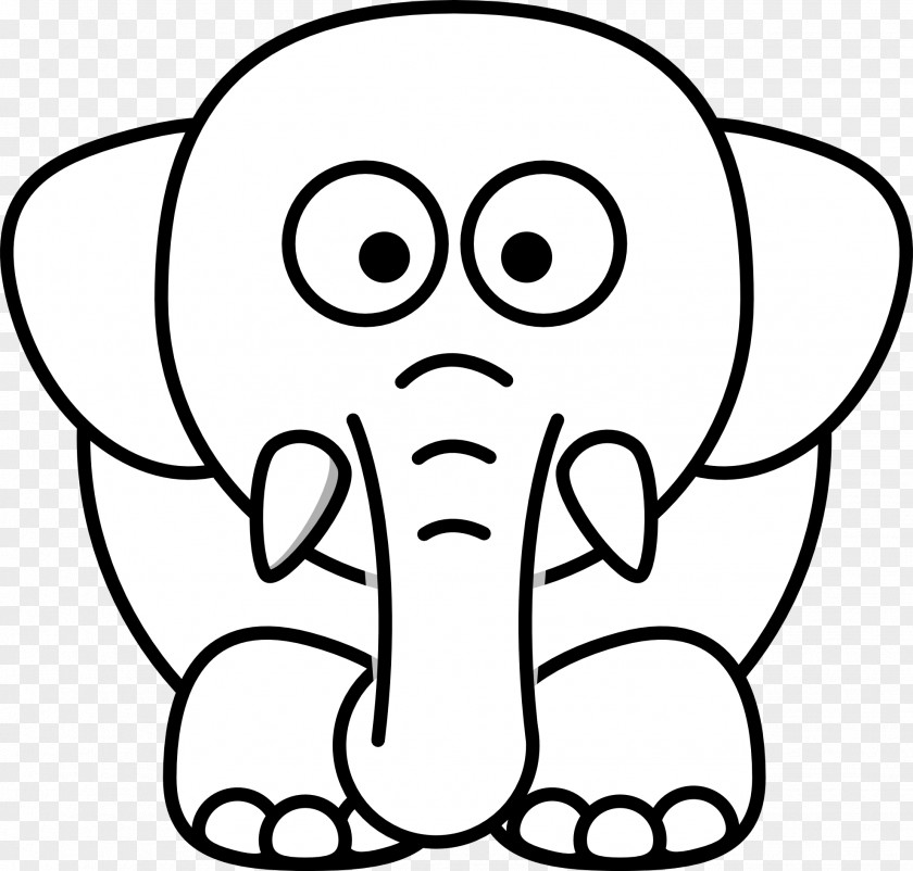 Elephant Picture Cartoon Black And White Free Content Blog Clip Art PNG