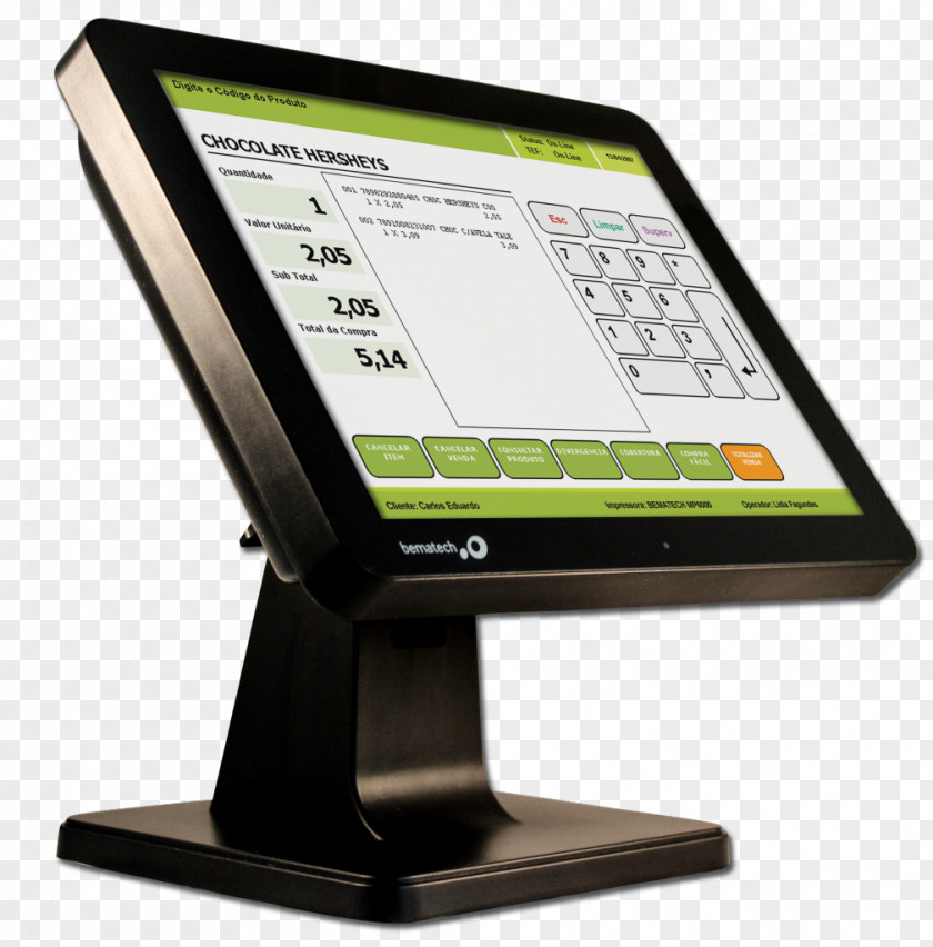 Point Of Sale Computer Monitors Touchscreen All-in-One Terminal PNG