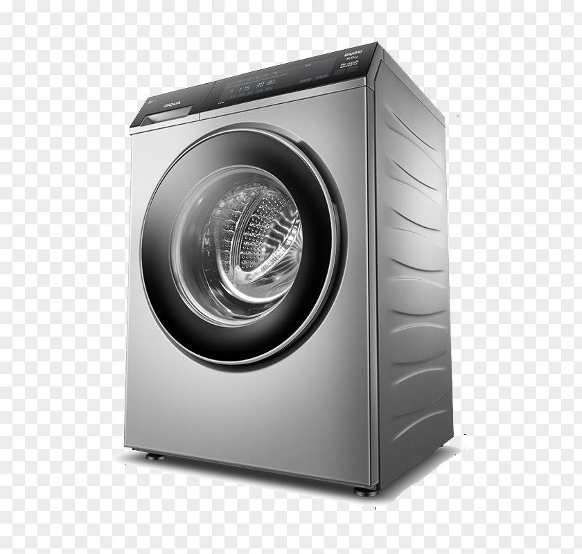Silver Grey Washing Machine Laundry PNG