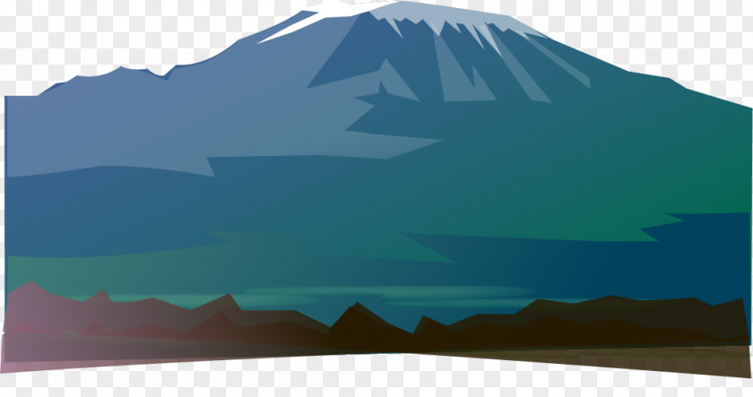 Vector Hand-painted Snow Mountain Sky Elevation Microsoft Azure Font PNG