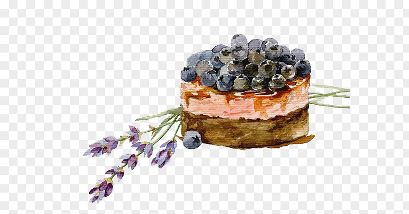 Watercolor Blueberries Blueberry Juice Postres/ Deserts Dessert Painting PNG