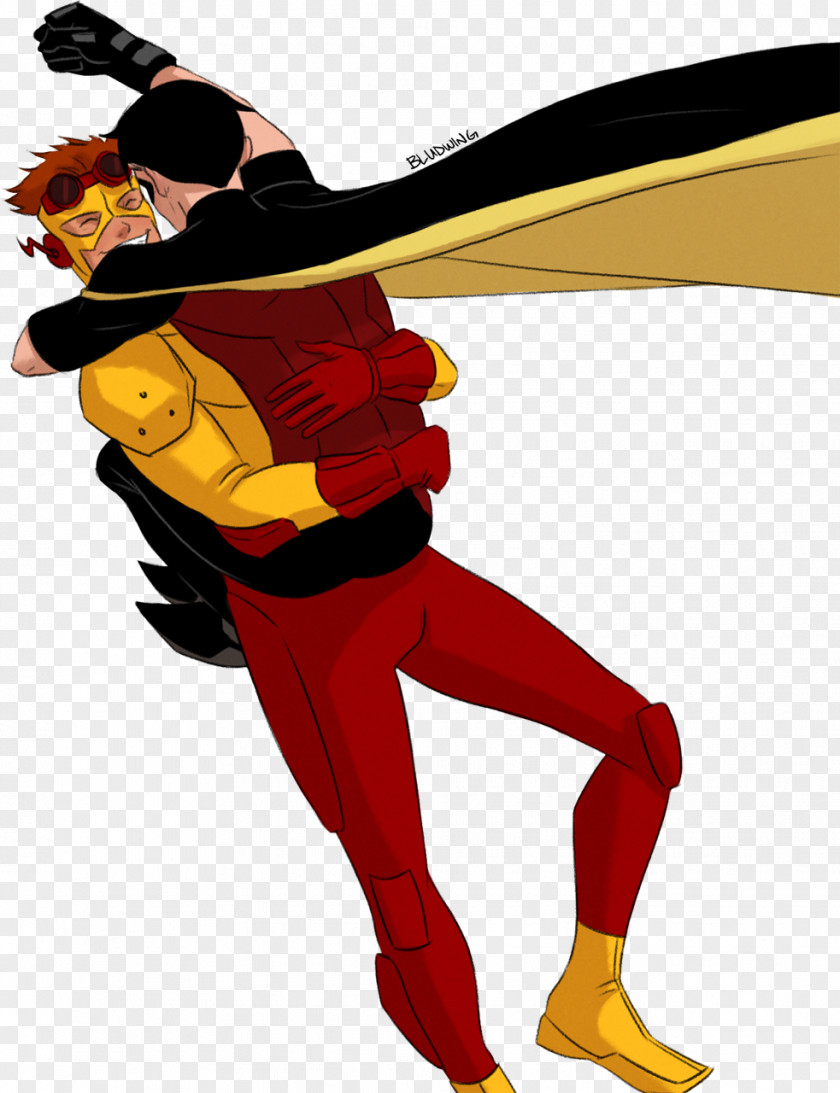 Human Torch Superboy Robin Fan Art PNG