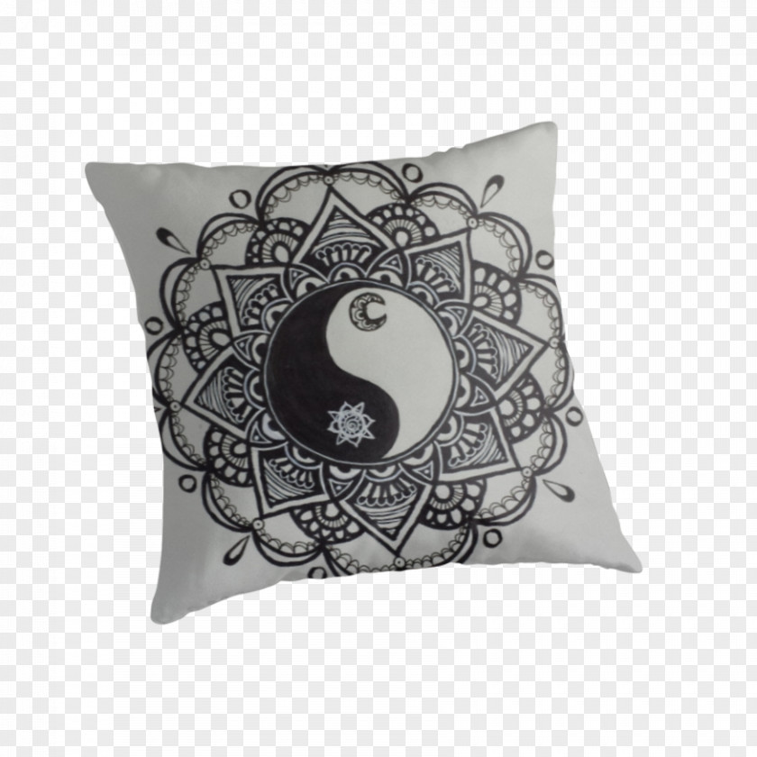 Red Mandala Cushion Throw Pillows Bag Laptop PNG