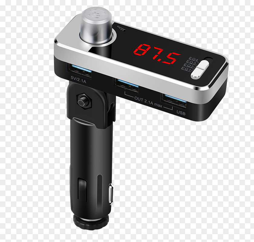 Bluetooth Battery Charger FM Transmitter Handsfree PNG