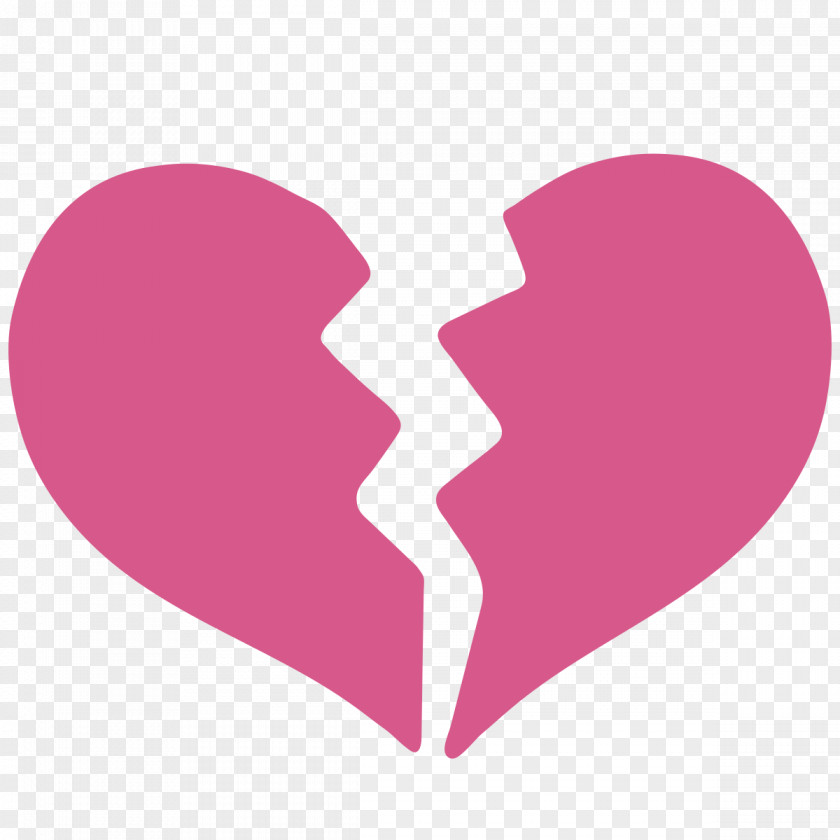 Broken Heart Emoji Symbol Sticker PNG