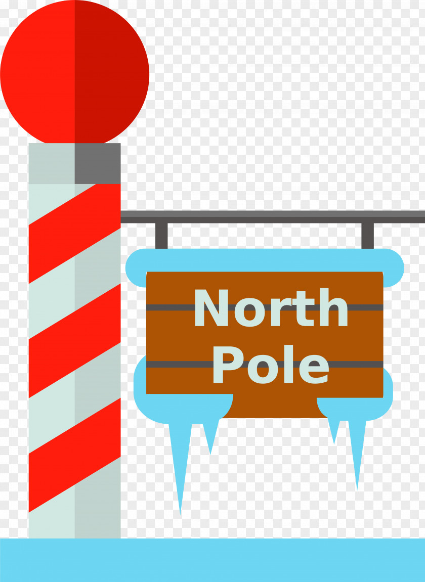 Cartoon Signboard North Pole Clip Art PNG