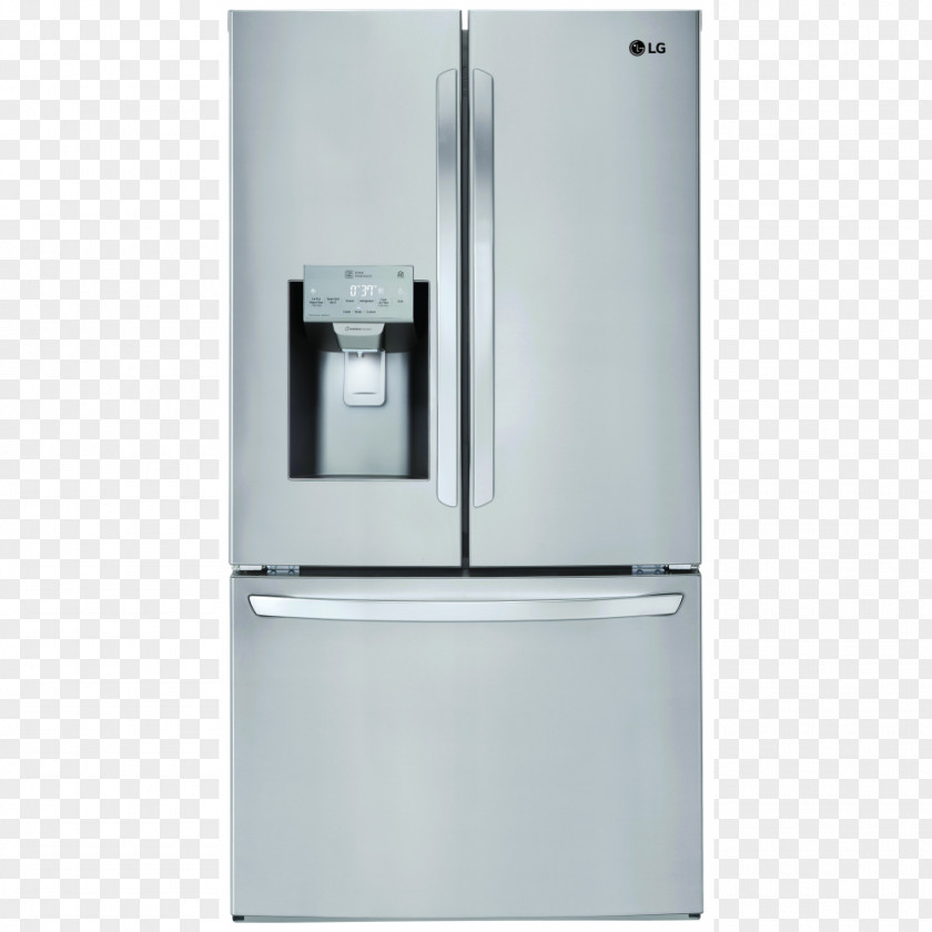 Stainless Steel Door LG LMXS28626 Series Internet Refrigerator Ice Makers Electronics PNG