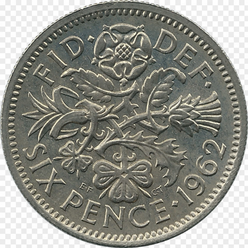 British Pounds Coin Sixpence £sd Shilling Pound Sterling PNG
