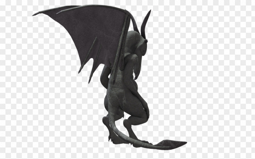 Dragon Figurine White PNG