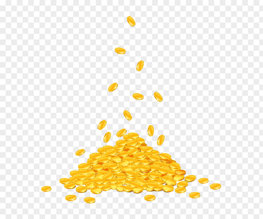 Falling Money Gold Coin Stock Illustration Clip Art PNG