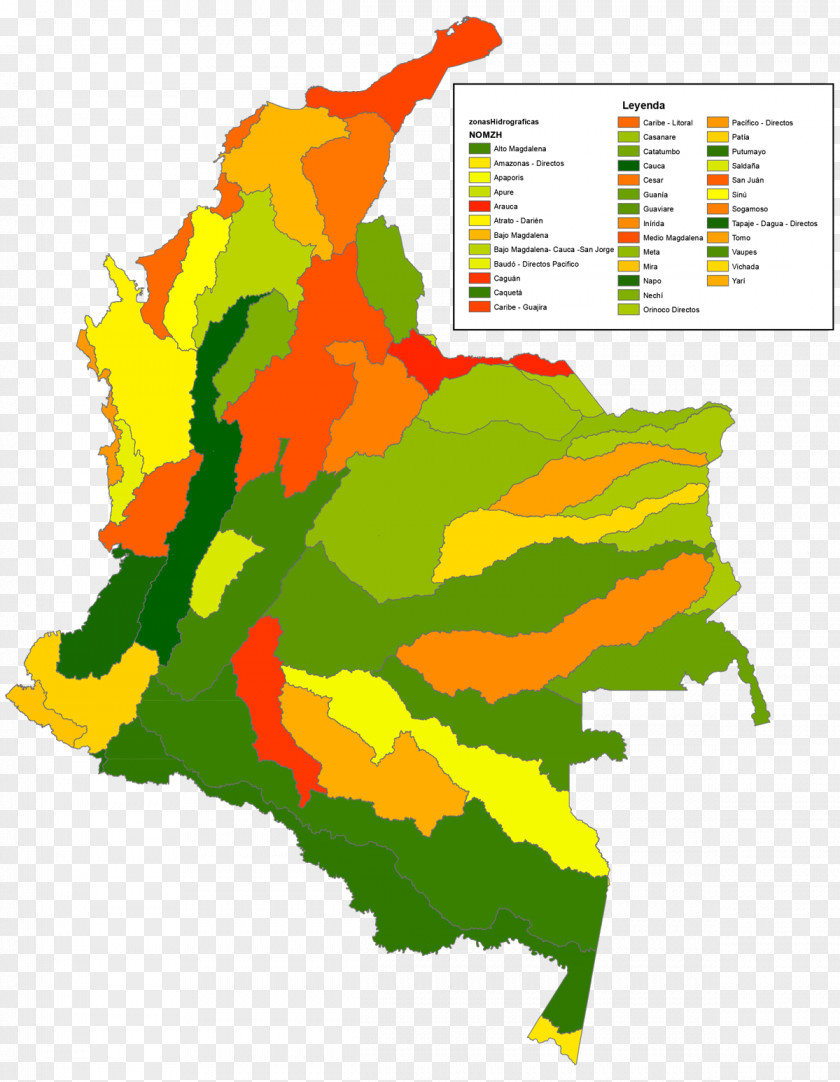 Map Departments Of Colombia Mapa Polityczna Region PNG