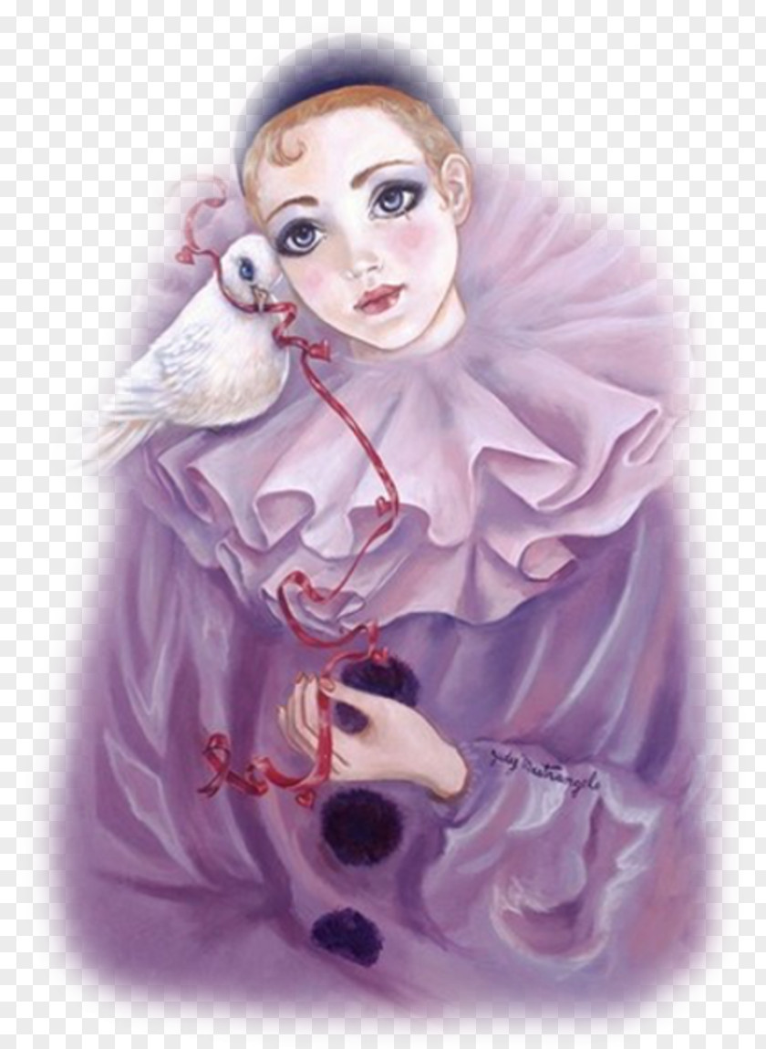 Painting The White Pierrot (Jean Renoir) Columbina Harlequin PNG