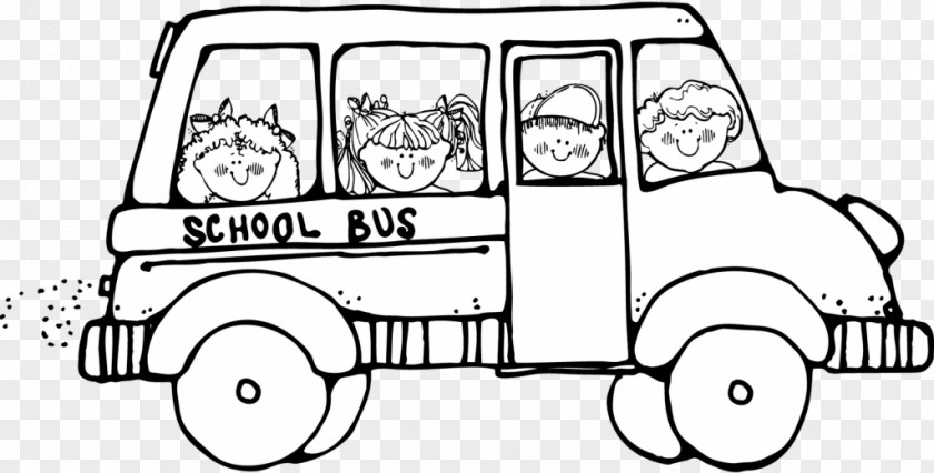 School Bus Pictures Free Black And White Clip Art PNG