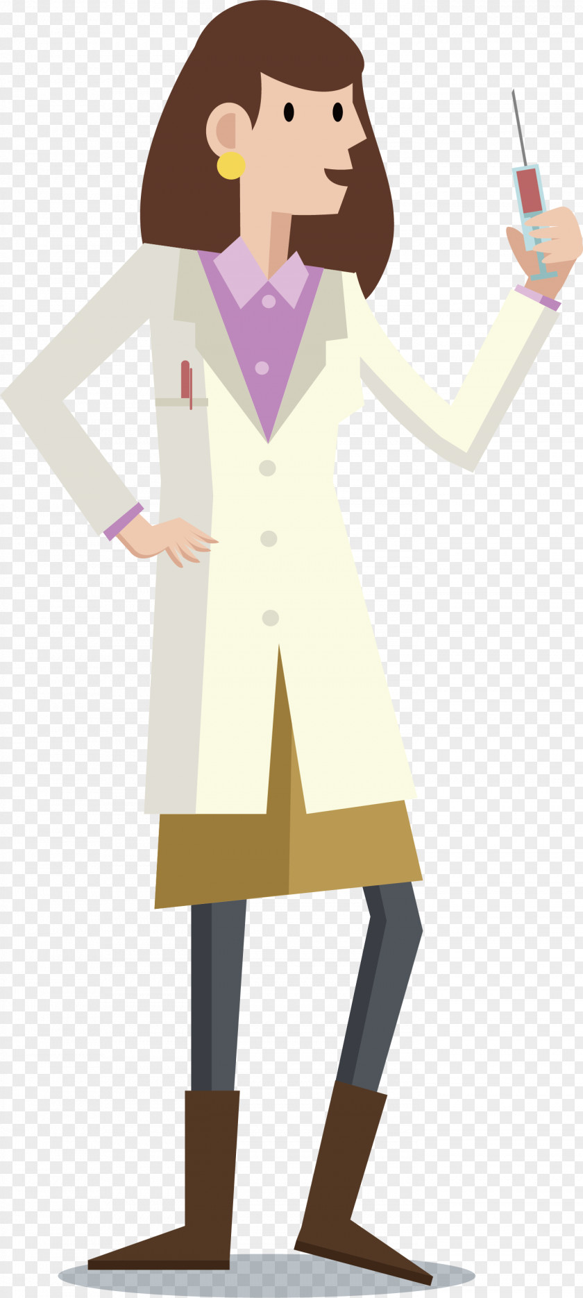 A Doctor With Needle Injection Physician Clip Art PNG
