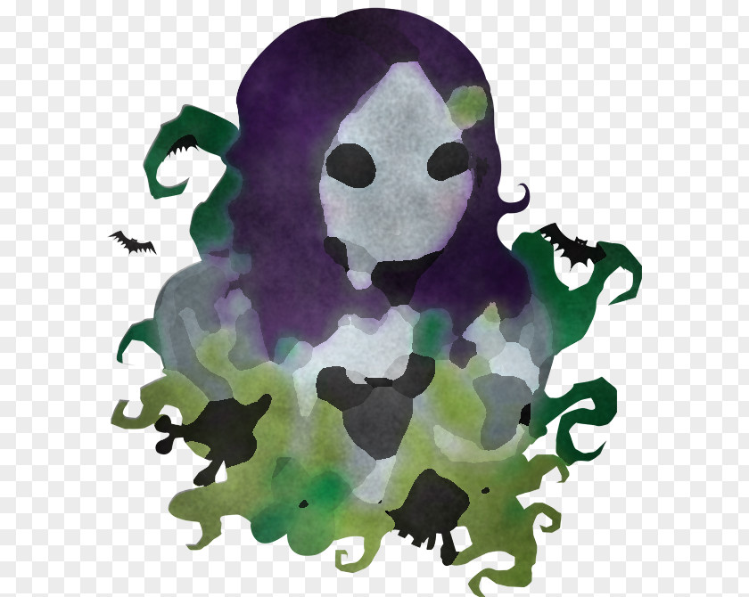 Octopus Animation Green Violet Purple PNG