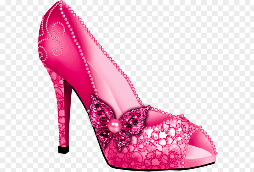 Red Slipper Shoe High-heeled Footwear Clip Art PNG