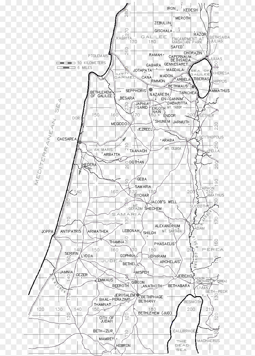 Map Judea And Samaria Area Galilee PNG