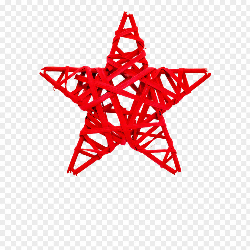 Red Triangle Tree Holiday Ornament Star PNG