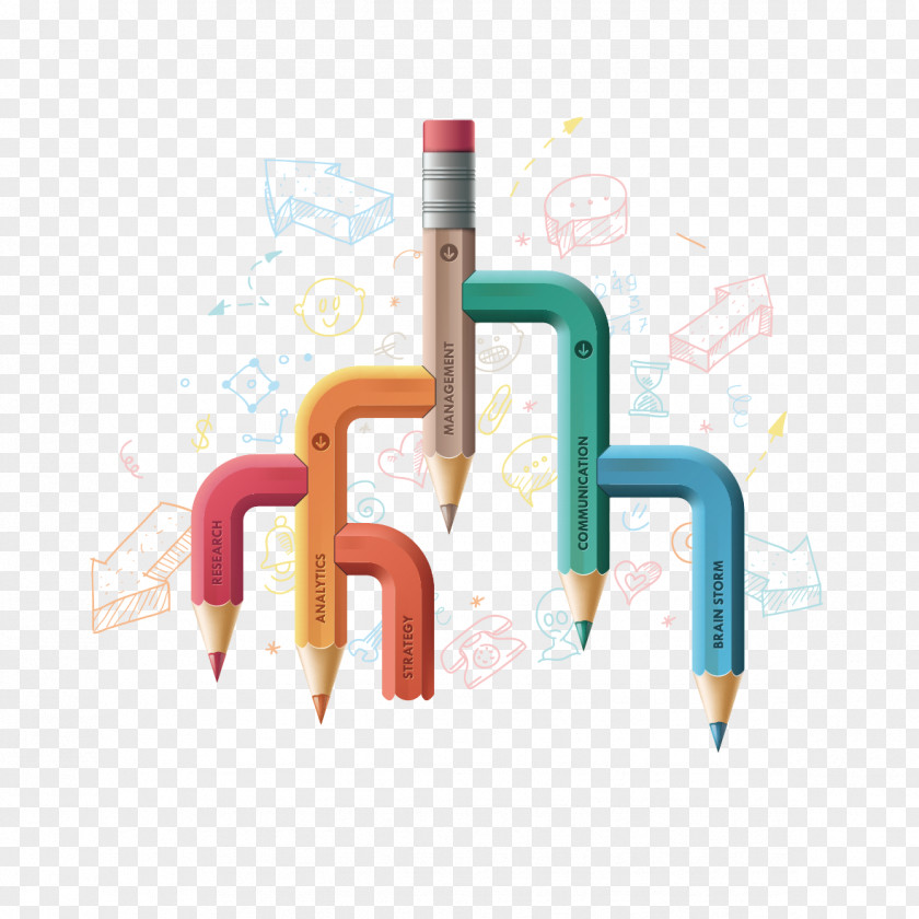 Creative Pen Pattern Pencil Chart PNG