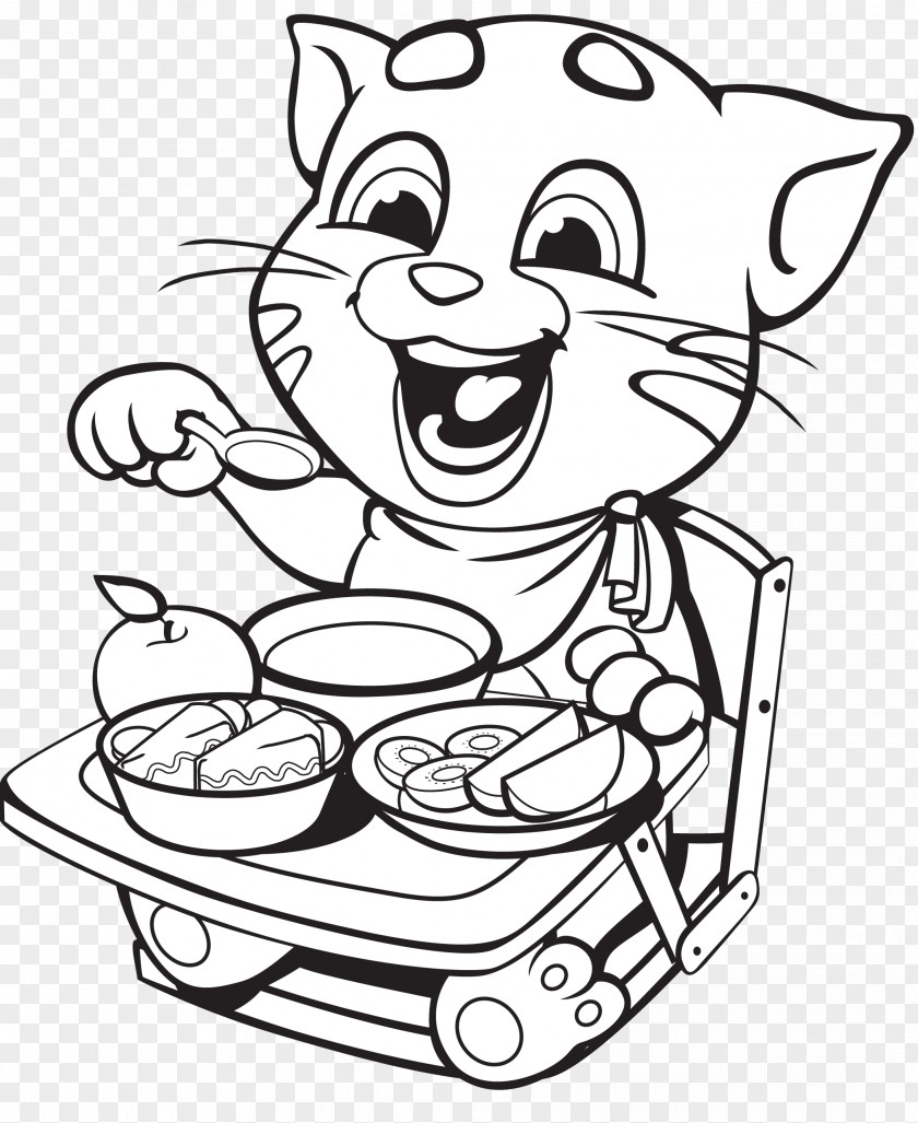 Tom And Jerry Coloring Pages Talking Angela Book Cat Colouring PNG