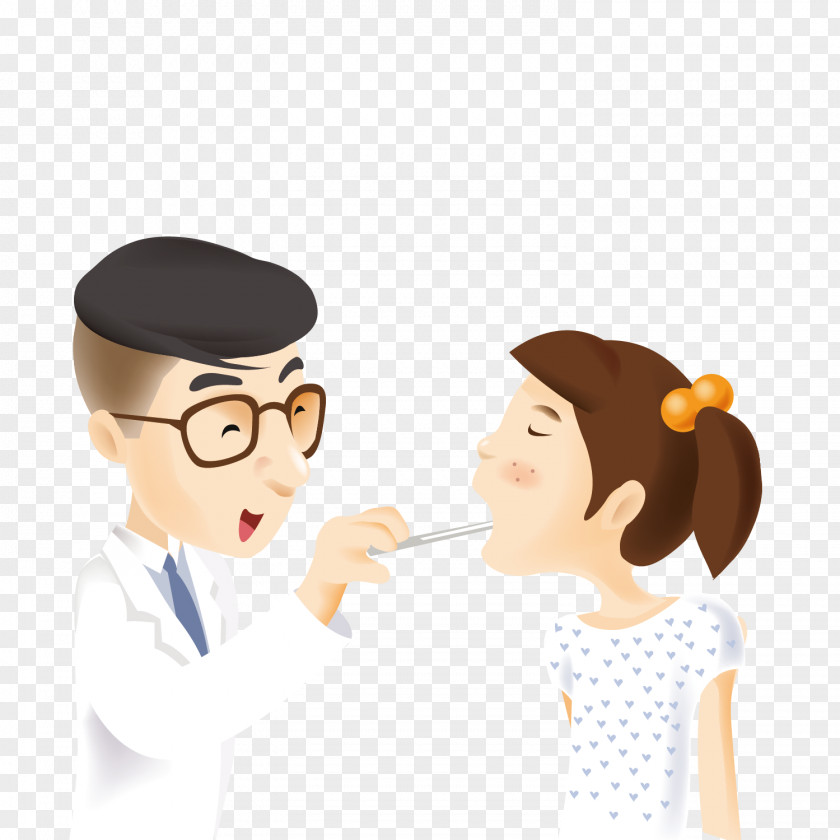 Vector Pattern Material Health Check Physician Patient Medicine Throat Child PNG