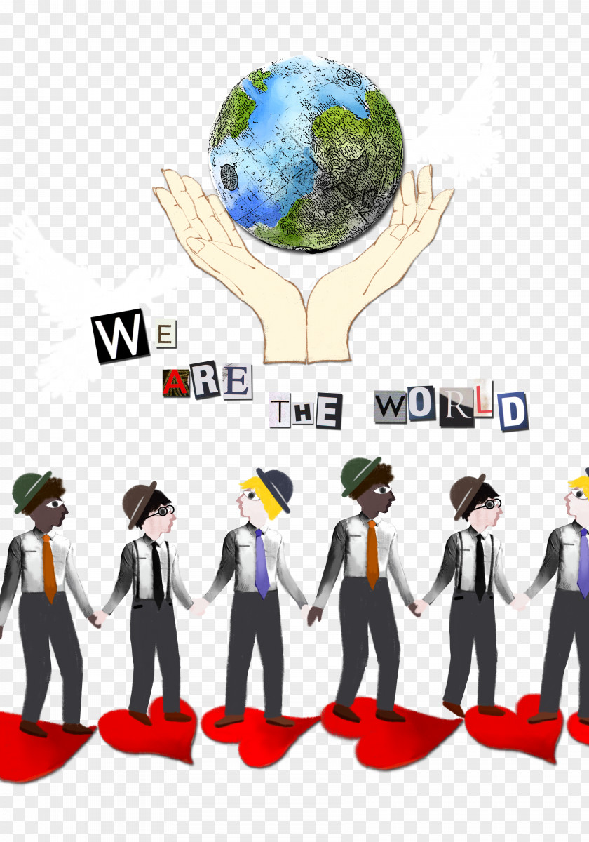 Hands Holding The Earth Hand Cartoon Illustration PNG