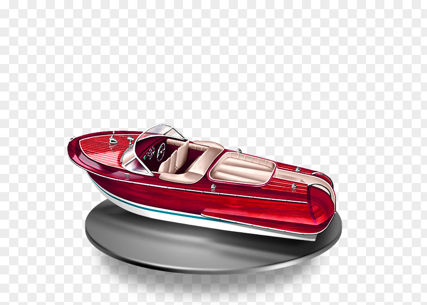 Red Simple Boat Decoration Pattern Motorboat Watercraft PNG