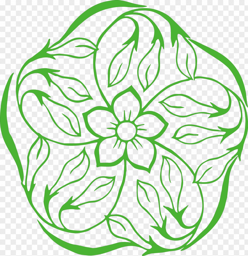 Beautiful Green Floral Pattern Design Adobe Illustrator PNG