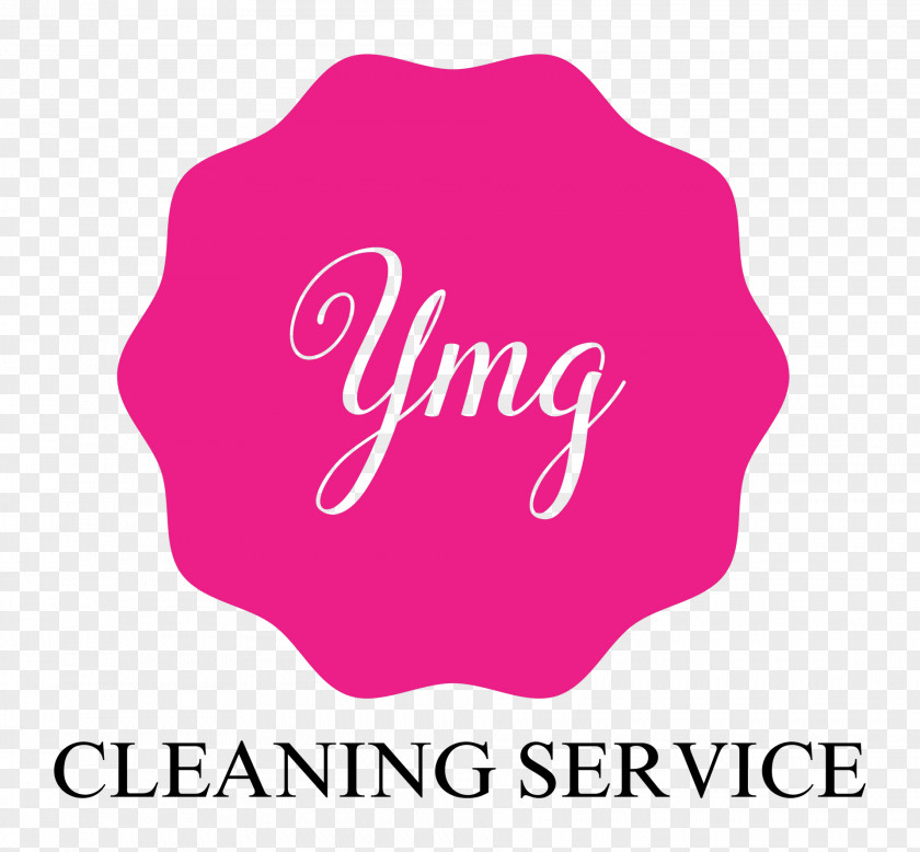 Cleaning Service Logo Brand Pink M Line Font PNG
