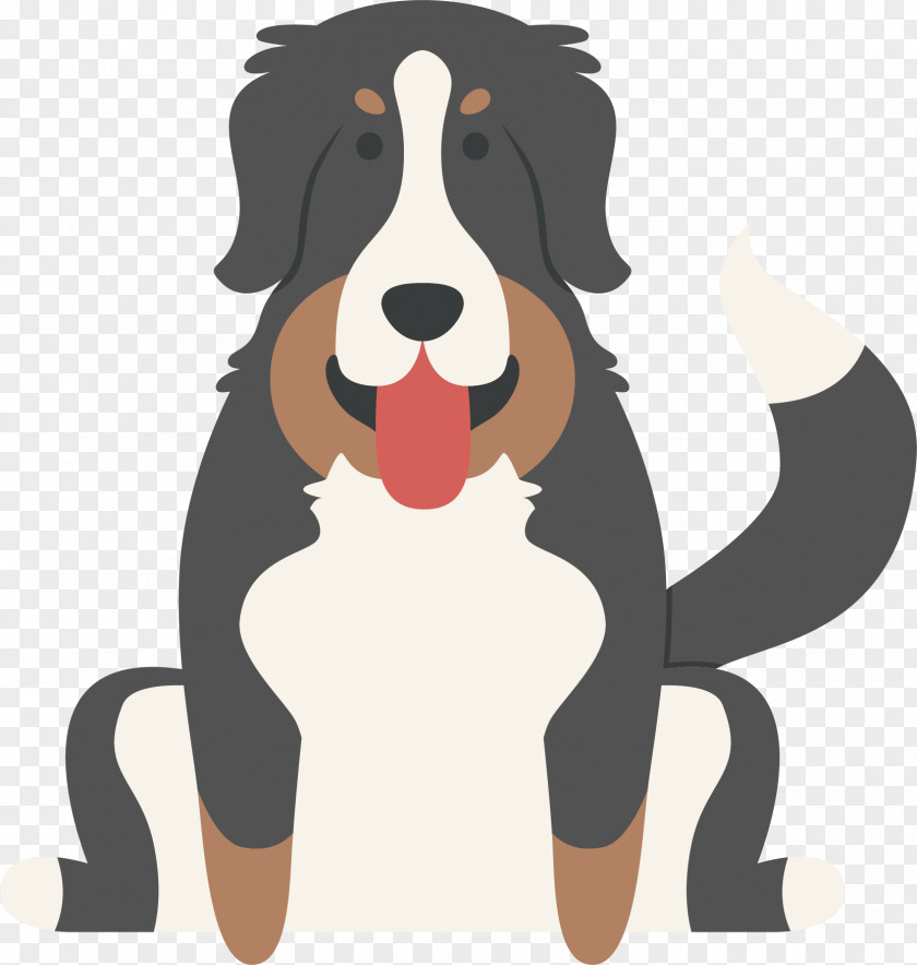 Vector Cute Puppy Comics Basset Hound Bernese Mountain Dog Border Collie Golden Retriever PNG