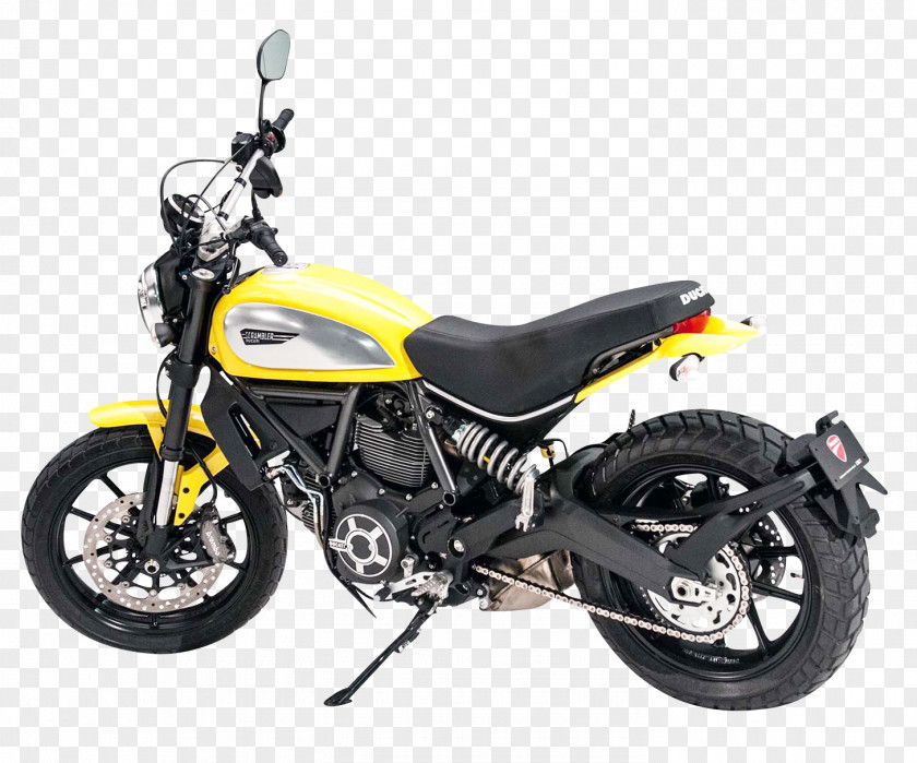 Yellow Ducati Scrambler Motorcycle Bike Car Icon PNG