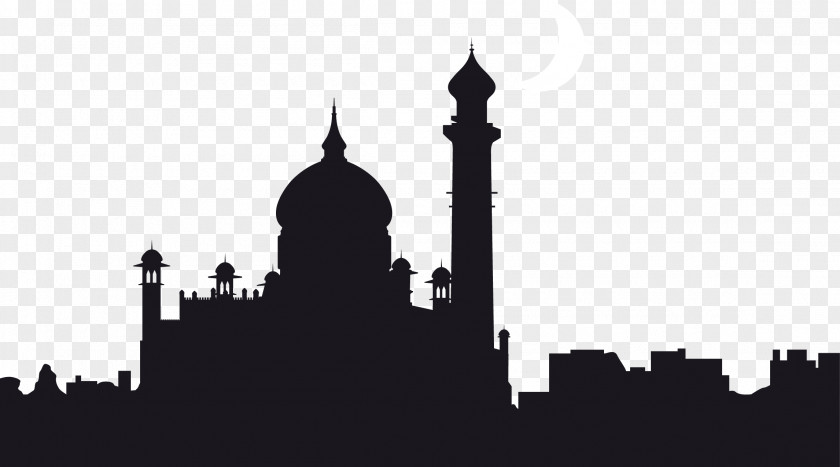 Black Pattern Taj Mahal Vector Graphics Image Silhouette PNG