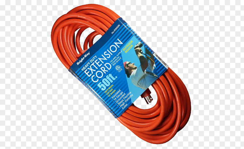 Extension Cord World And Main, LLC Cords Jones Stephens North Brightway Insurance PNG