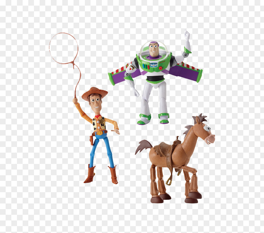 Toy Buzz Lightyear Sheriff Woody Bullseye Figurine PNG