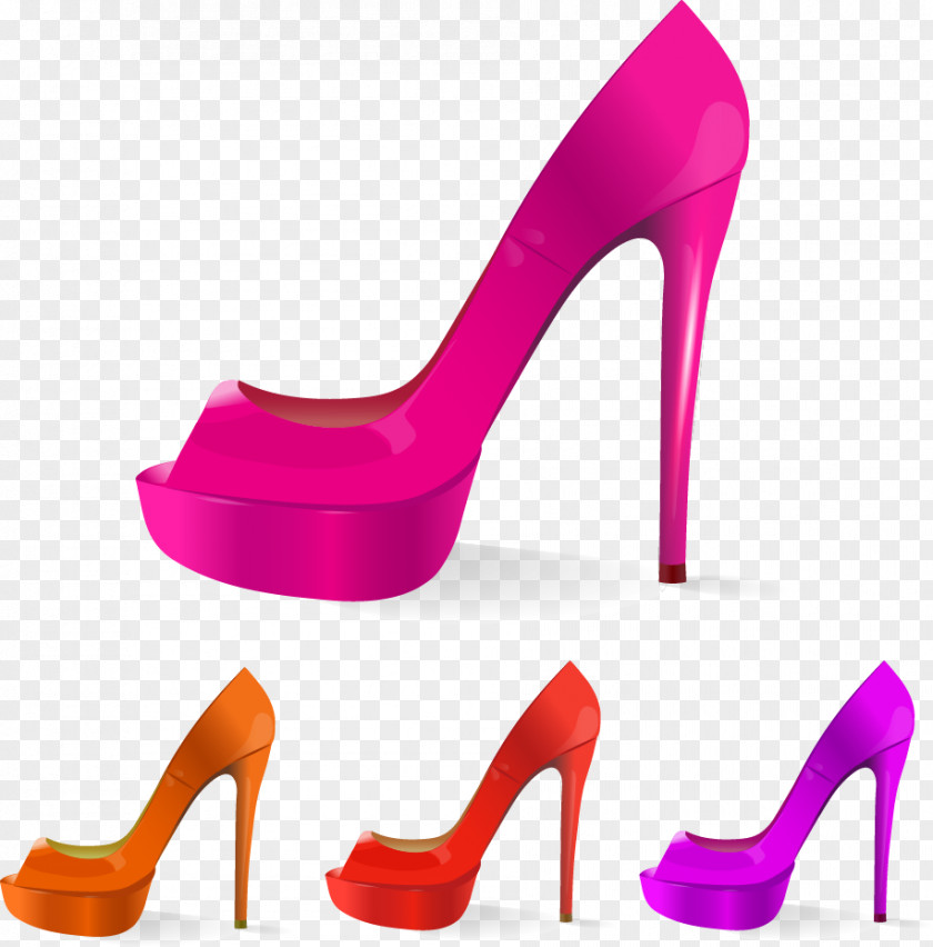 Vector Heels High-heeled Footwear Designer Elevator Shoes PNG