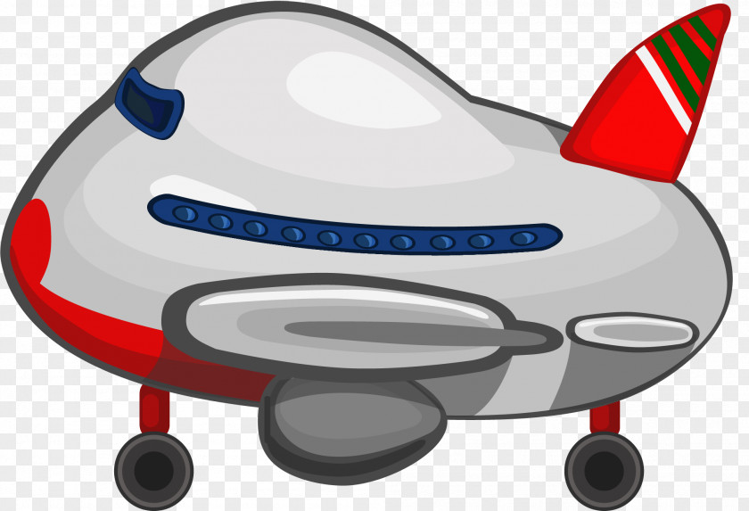 Cartoon Gray Airplane Aircraft Helicopter PNG