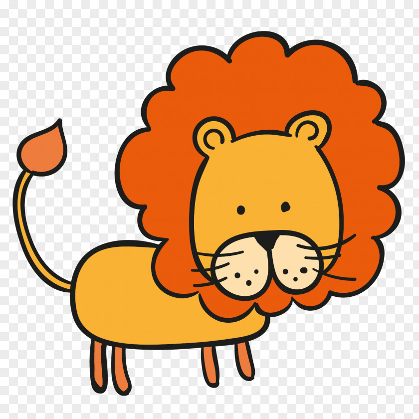 Cartoon Lion Drawing PNG