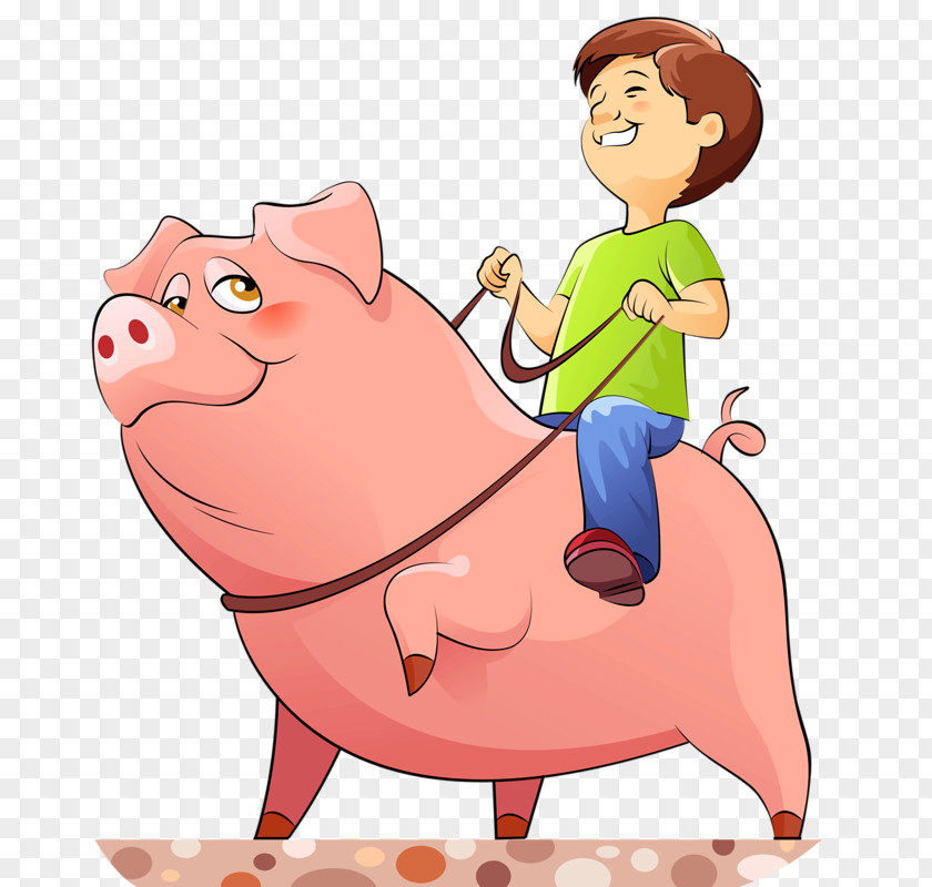 Hand-painted Pig Domestic Cartoon Royalty-free Illustration PNG