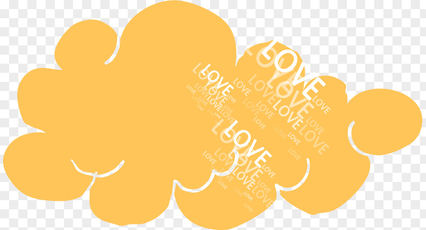 Vector Cartoon Clouds Yellow Wallpaper PNG