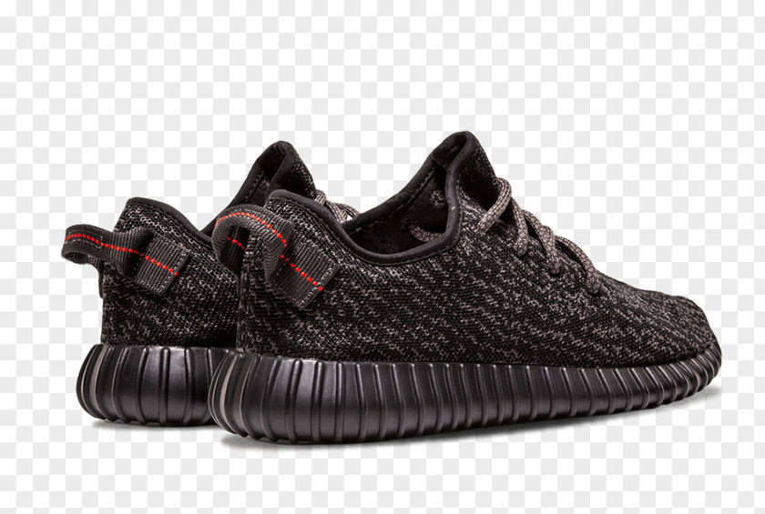 Adidas Mens Yeezy Boost 350 Black Fabric 4 'Pirate Black' 2016 Sneakers V2 PNG