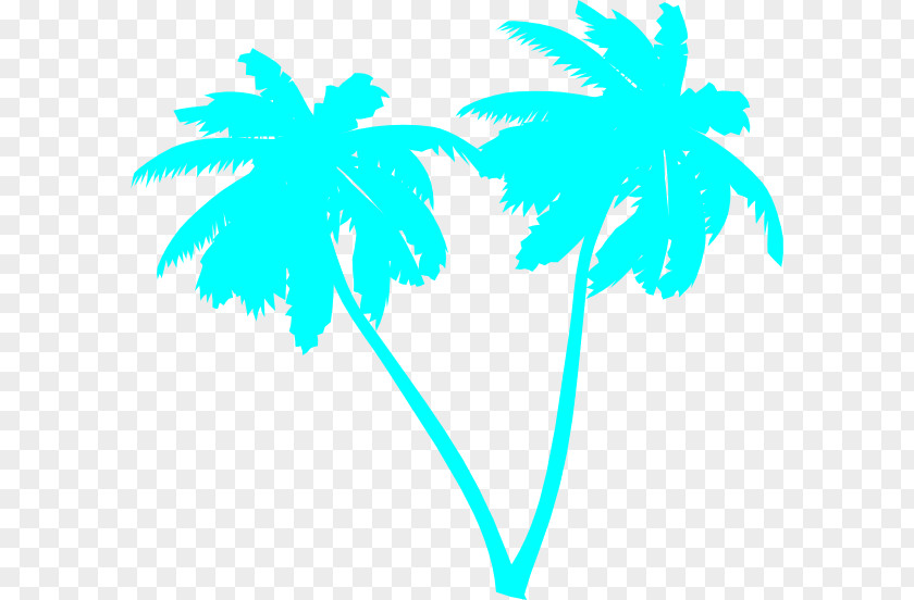Green Vector Palm Coconut Tree Clip Art PNG
