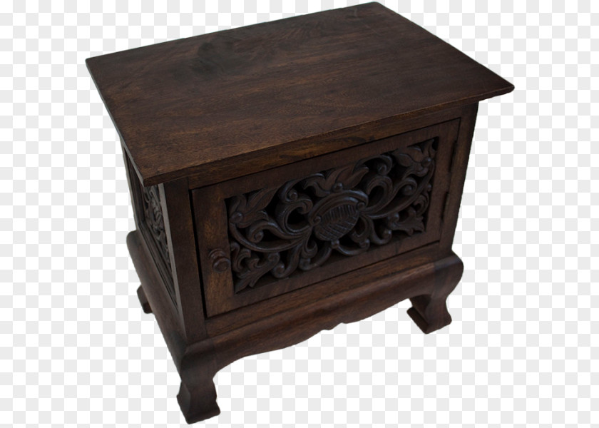 Table Bedside Tables Wood Stain Antique PNG