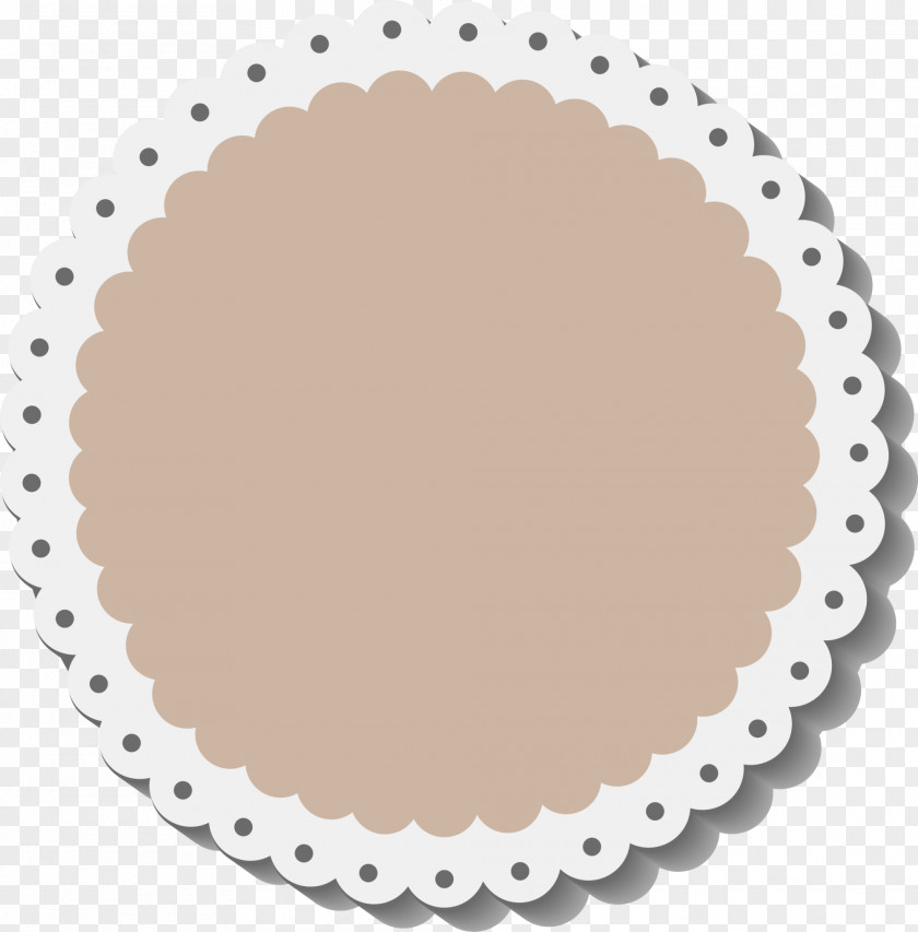 Coffee Lace Circle PNG lace circle clipart PNG