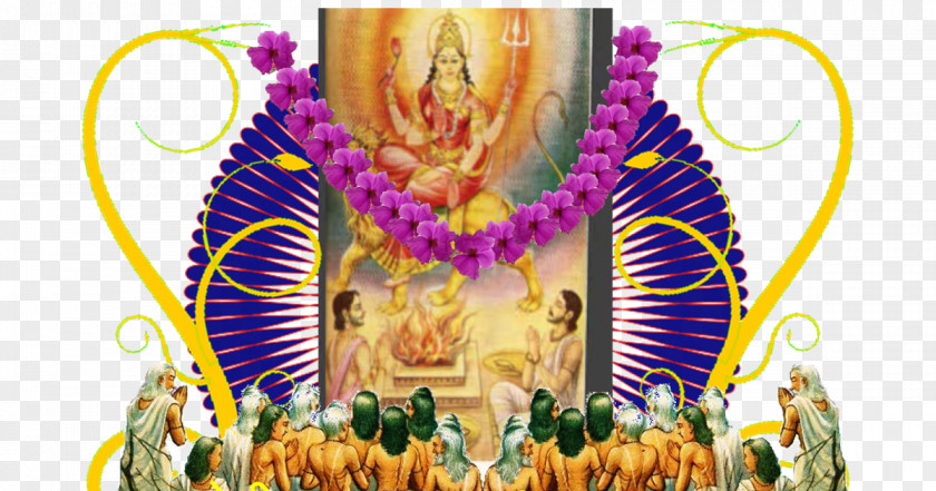 Goddess Durga Purple Violet PNG