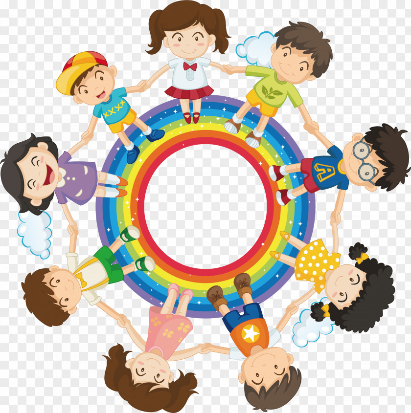 Rainbow Child With Hand In Royalty-free Clip Art PNG