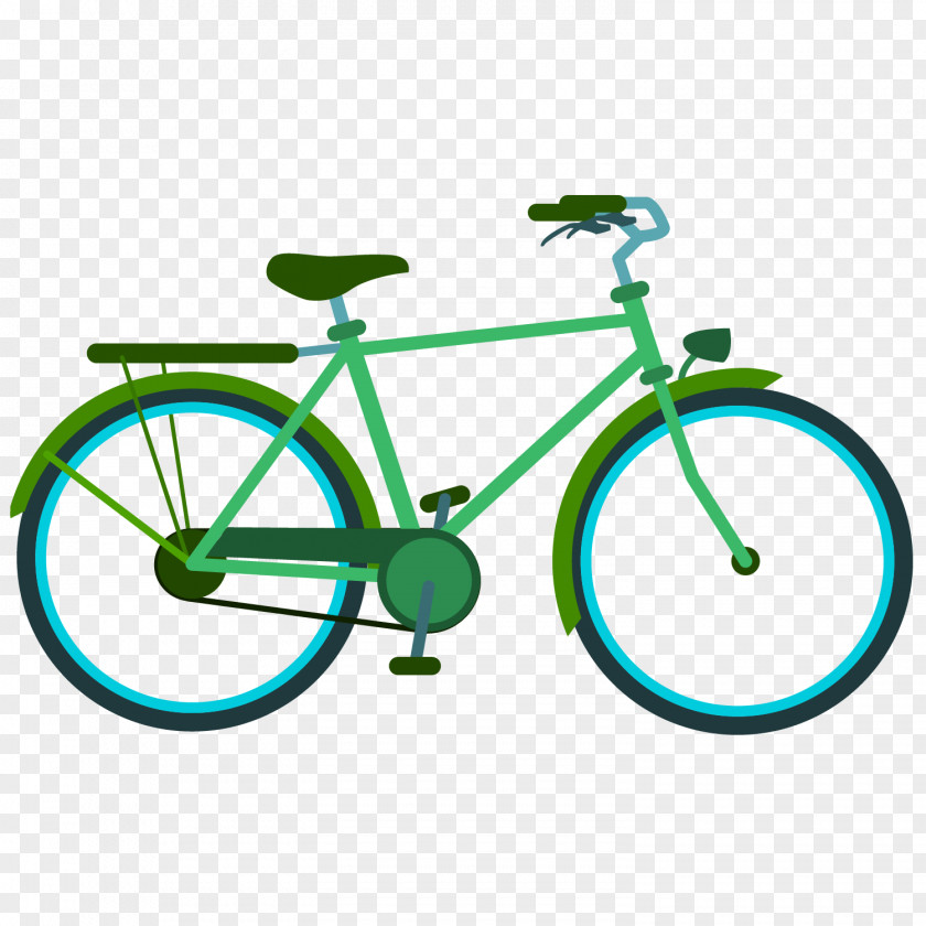 Vector Cartoon Bike Fixed-gear Bicycle Single-speed Flip-flop Hub Dolan Bikes PNG