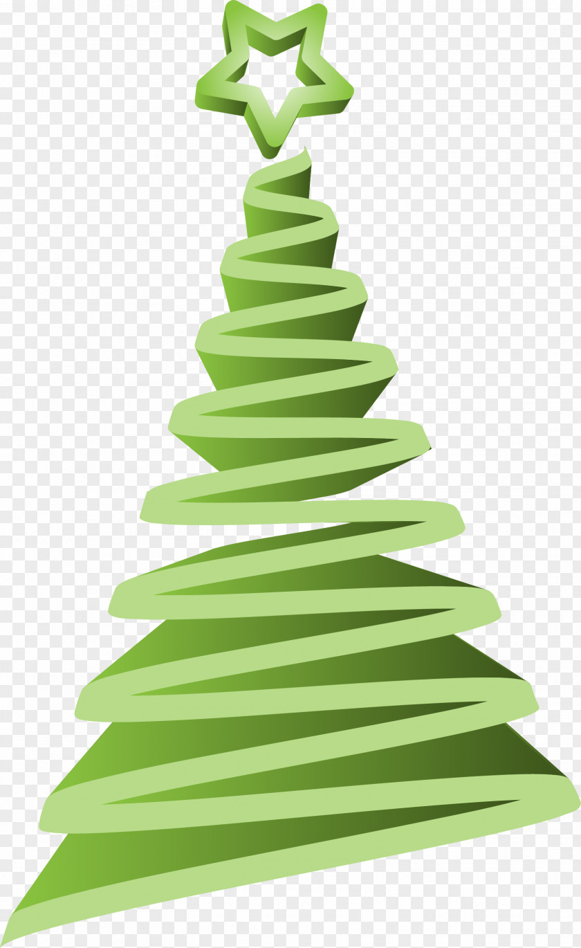 Vector Green Christmas Tree Clip Art PNG