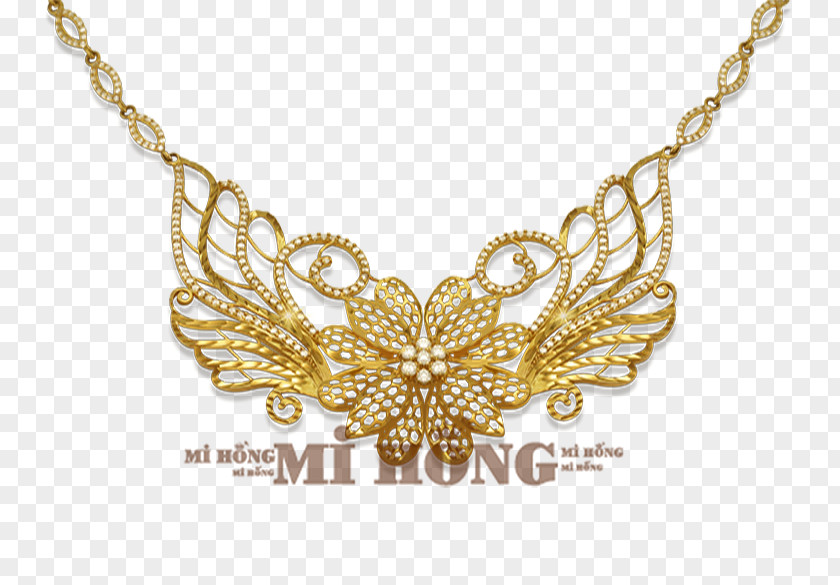 Necklace Gold PNG