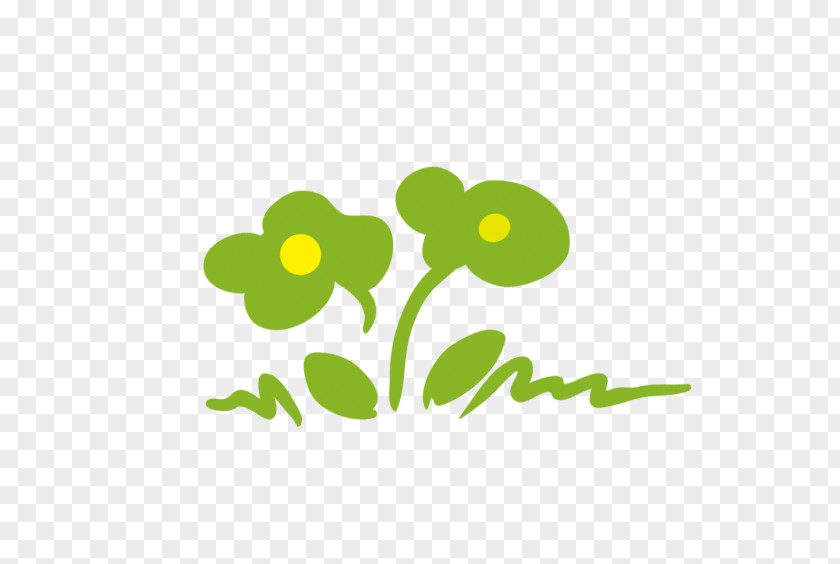 Painted Green Flowers Flower Clip Art PNG